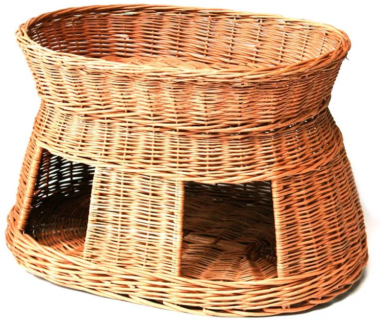 Domček prútený pre zvieratá dva vchody Dom V.š. 70 x hl. 45 x v. 50(cm)