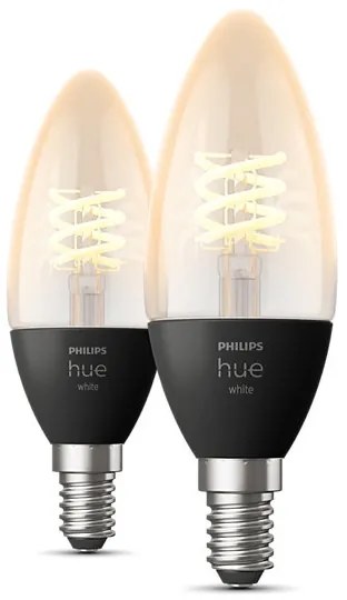 SADA 2x LED Stmievateľná žiarovka Philips Hue WHITE FILAMENT E14/4,5W/230V 2100K
