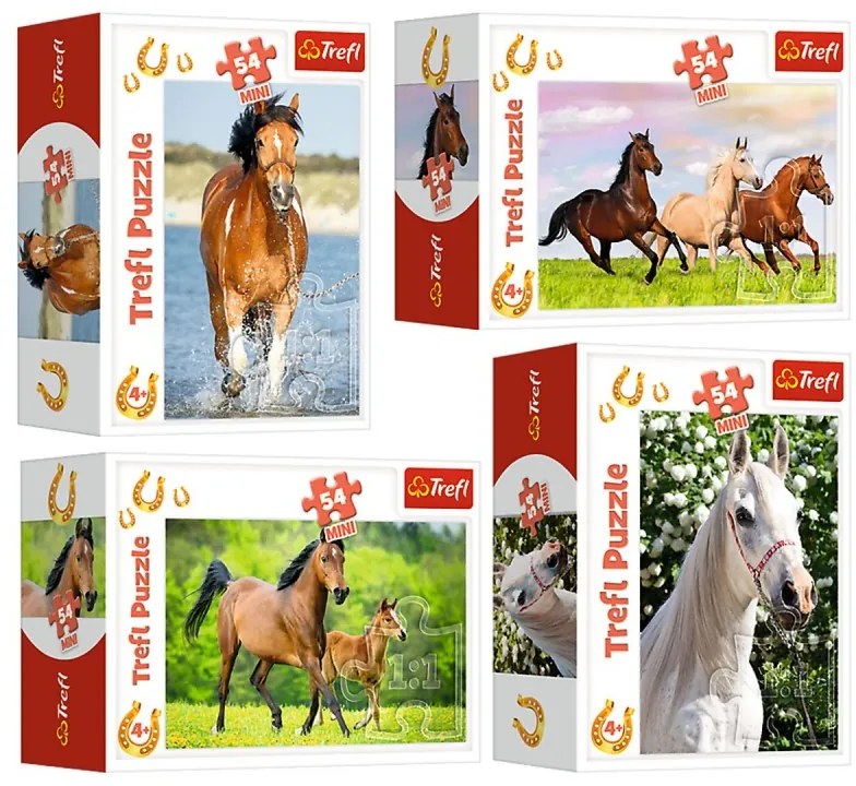 54193 TREFL Mini puzzle - I love horses - sada 4ks