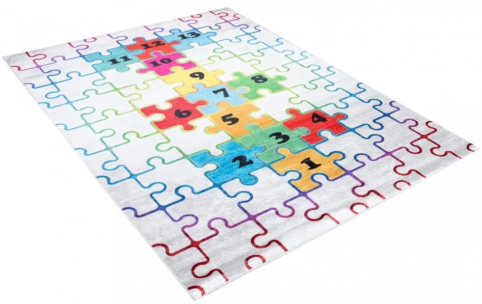 Detský koberec s motívom farebného puzzle Šírka: 80 cm | Dĺžka: 150 cm