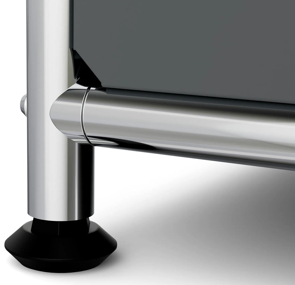 Kovová komoda »CN3« s 2 výklopnými priečinkami a 2 zásuvkami, sivá