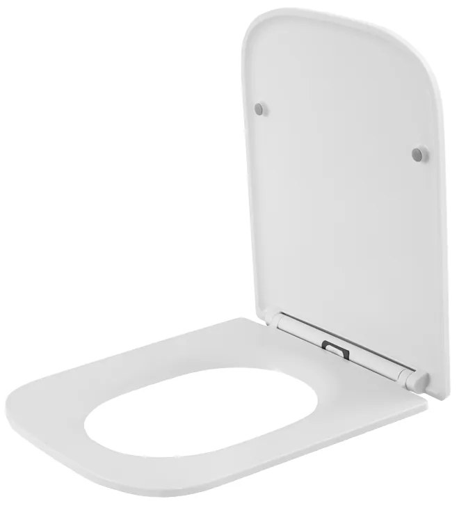 Gamma Venice, toaletné WC sedátko 435x362mm z duroplastu s pomalým zatváraním, biela, GMA-VENICE