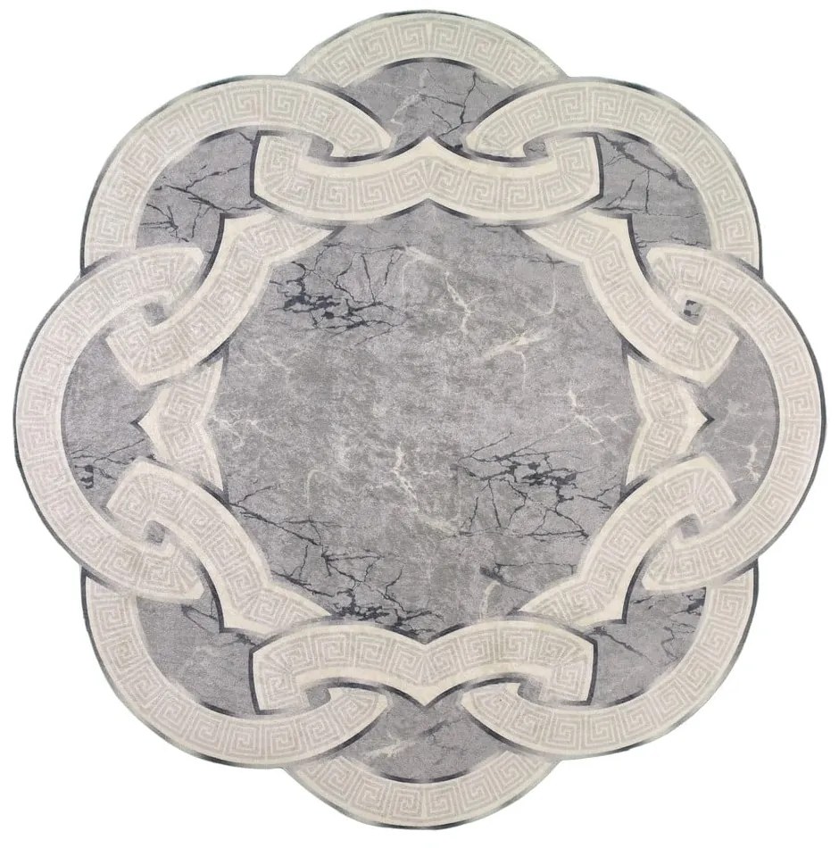 Sivý okrúhly koberec ø 160 cm - Vitaus