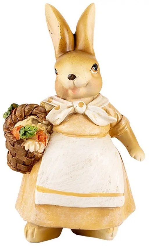 Dekorácia králičie dievča držiace mrkvy - 7*6*13 cm