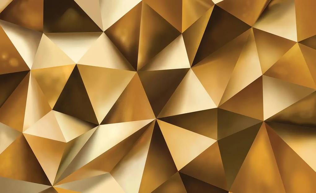 Fototapeta - Zlatá abstrakcia 3D (254x184 cm)