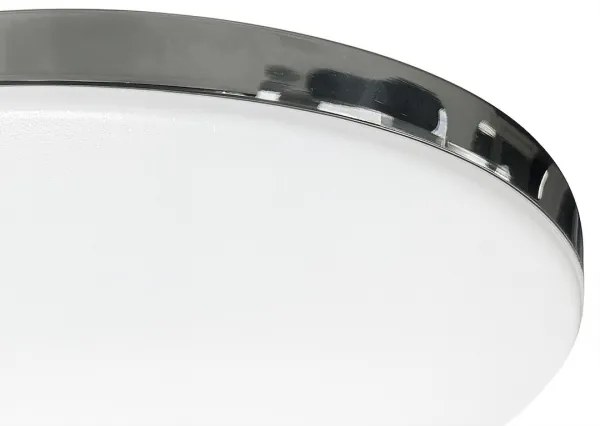 LED kúpeľňové stropné svietidlo MAYA, 15 W, 230 V, pr. 33 cm, IP44, lesklý chróm