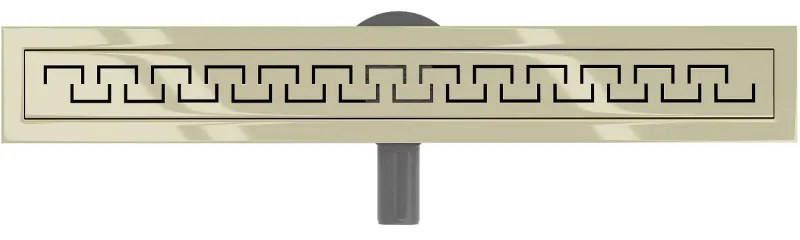 Mexen Flat 360°, nerezový sprchový žľab vzor M15 70 cm, zlatá lesklá, 1524070-40