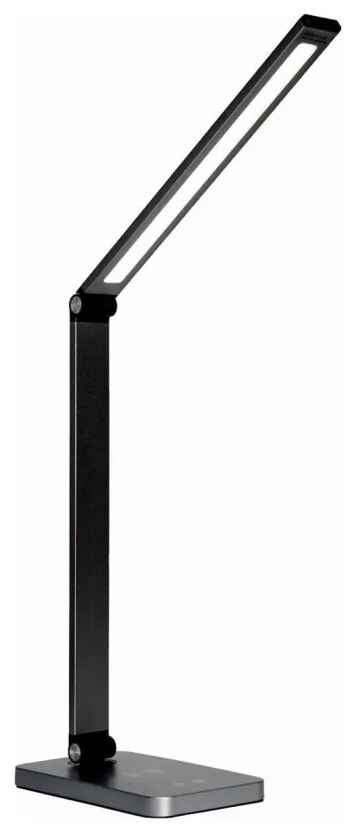 LED Stolná lampa s bezdrôtovou nabíjačkou LED/10W/230V čierna