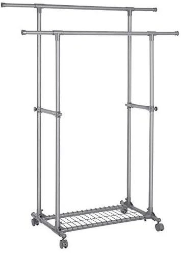 Stojan na oblečenie na kolieskach, 146-166x87-150x52cm