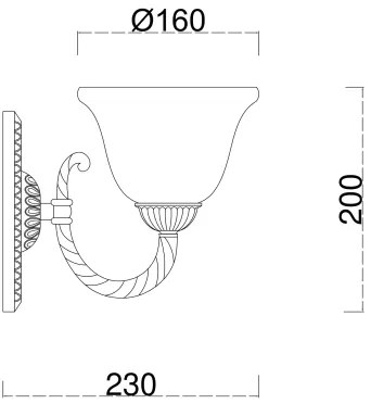 Brilagi - Nástenná lampa CLASSIC 1xE27/60W/230V mosadz