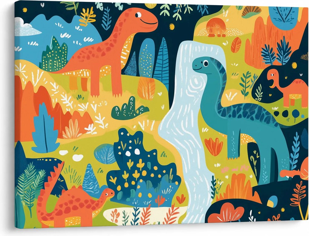 Obraz - Veselí dinosaury (70x50 cm)