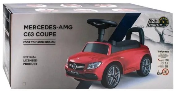 BABY MIX Detské odrážadlo Mercedes Benz AMG C63 Coupe Baby Mix červené