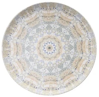 12-dielna jedálenská súprava, pestrofarebná / porcelánová