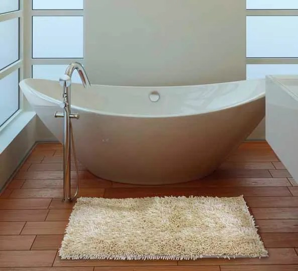 BO-MA koberce Protiskluzová koupelnová předložka RASTA MICRO NEW krémová (lehce do žluta) - 60x110 cm