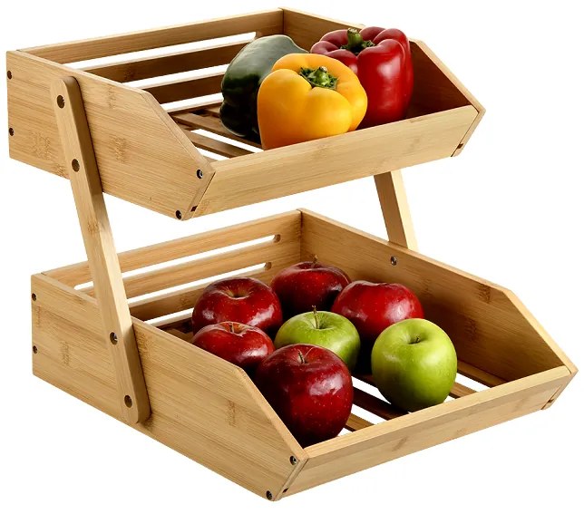 Organizér na ovocie, 2-poschodový, regál na pečivo - FRUITO