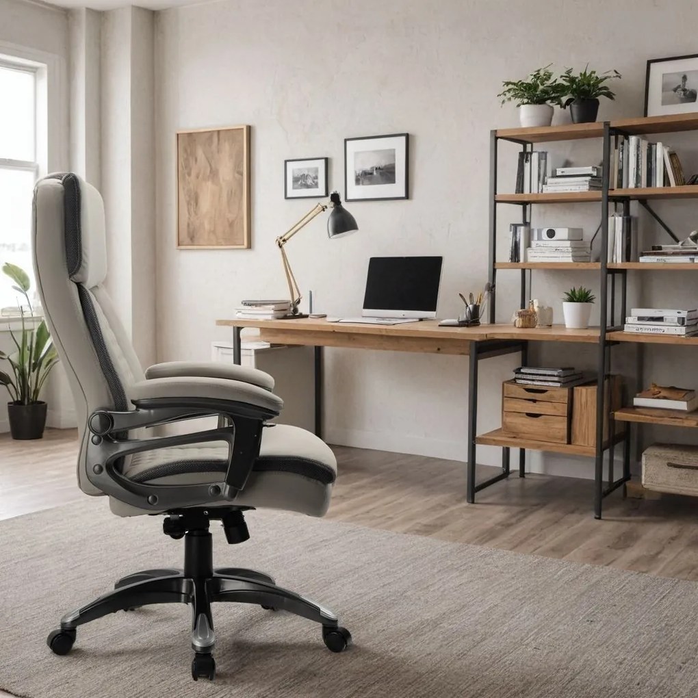 Kancelárske kreslo Camara ekokoža sivé