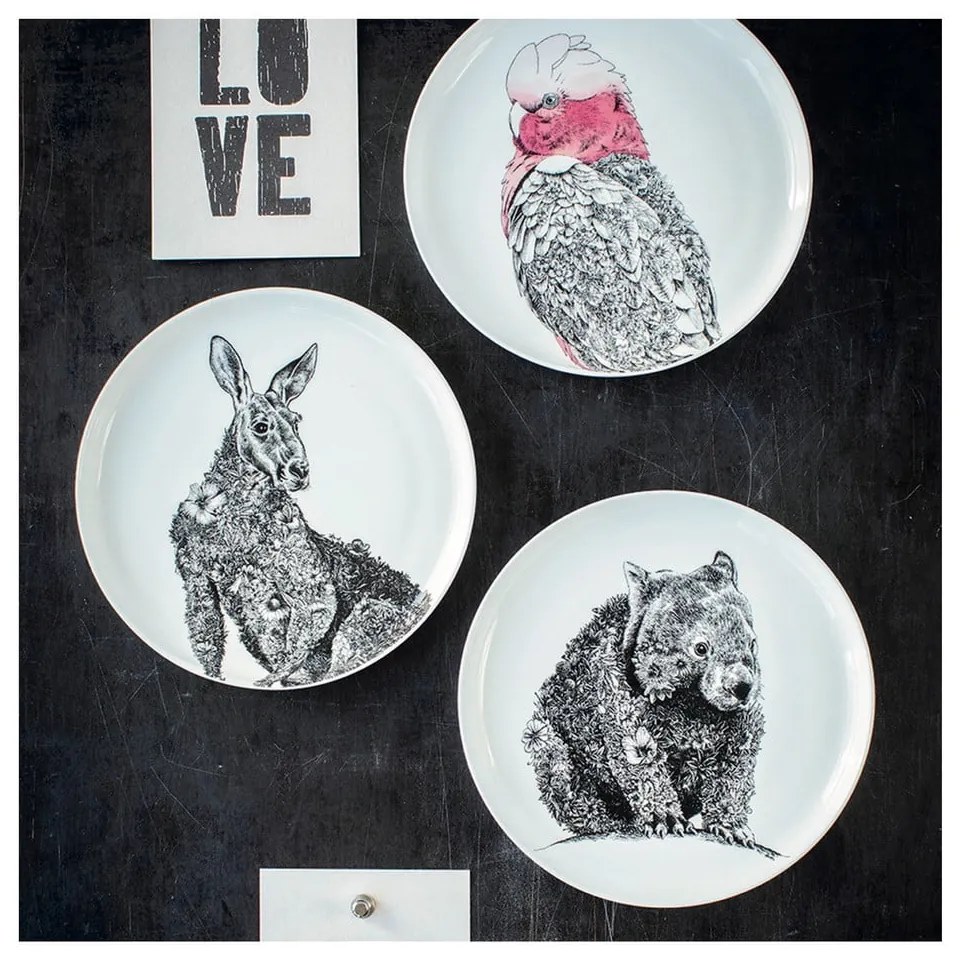 Biely porcelánový tanier Maxwell &amp; Williams Marini Ferlazzo Wombat, ø 20 cm