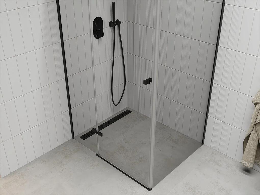 Mexen ROMA sprchovací kút 100x110cm, 6mm sklo, čierny profil-číre sklo, 854-100-110-70-00