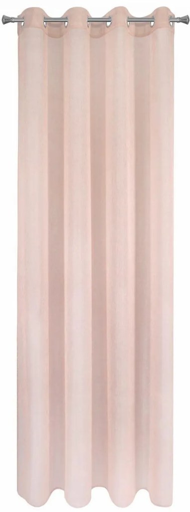 ZÁCLONA NA KRÚŽKOCH REBECCA 140X250 CM RUŽOVÁ