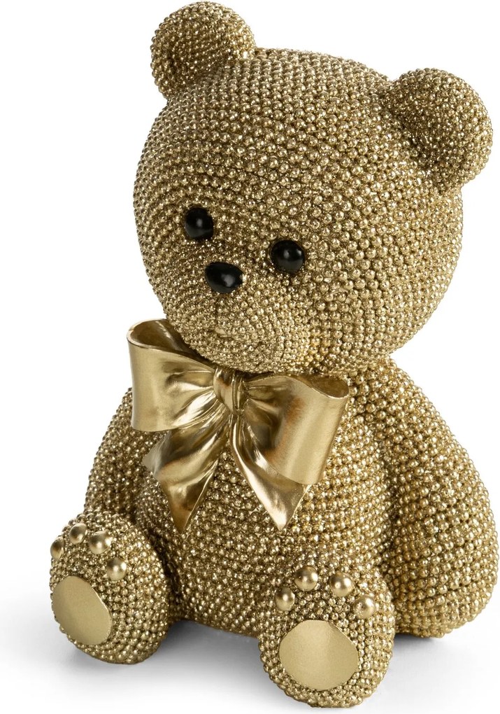 DEKORAČNÁ SOŠKA BEAR 13X17 CM ŠAMPANSKÁ