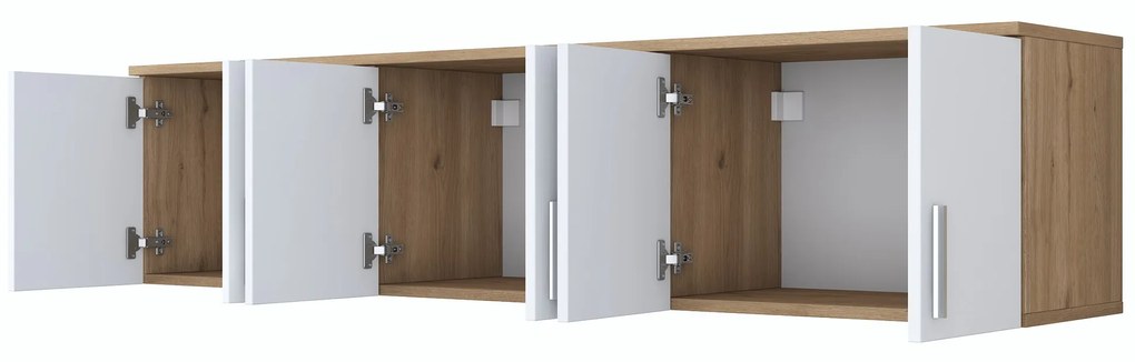 Nástenná polica EA114 orech/biela