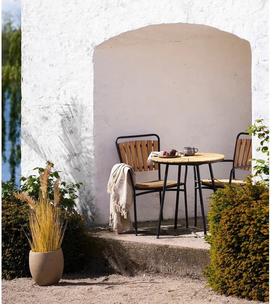 Okrúhly záhradný jedálenský stôl z teakového dreva ø 70 cm Cleveland – House Nordic