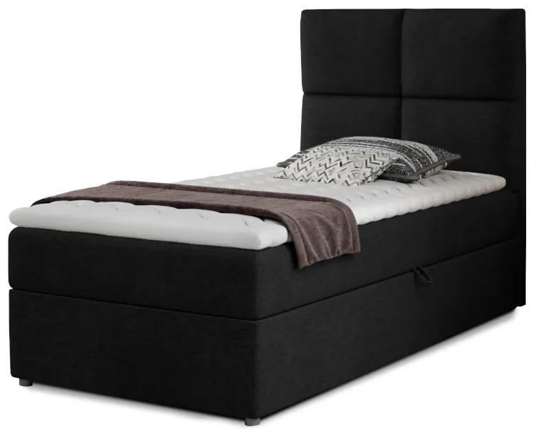 Čalúnená jednolôžková posteľ RIVIA, 90x108x210, sawana 14