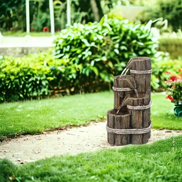 Záhradná solárna fontána BestBerg SF-24 / polyresin / 24 x 19 x 40,5 cm