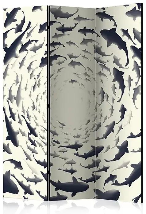 Paraván - Fish Swirl [Room Dividers] Veľkosť: 135x172, Verzia: Obojstranný