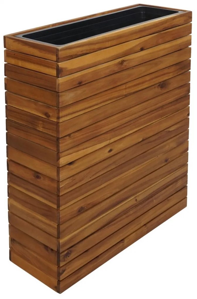 Kvetináč HWC-L21, 77x63x23cm, akáciové drevo - hnedá