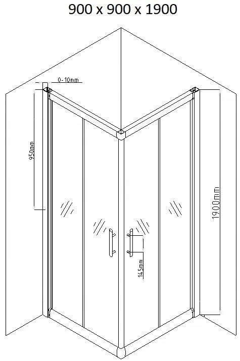 Sprchovací kút maxmax MEXEN RIO transparent - 90x90 cm, 860-090-090-01-00