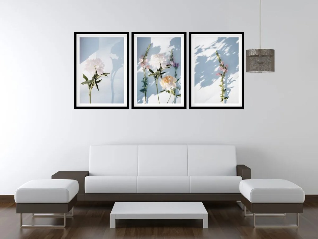Gario Sada plagátov Jesenné kvety - 3 dielna Farba rámu: Bez rámu, Rozmery: 99 x 45 cm
