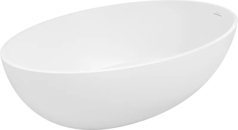 Mexen Prato Voľne Stojaca Konglomerát Vaňa 170x100 cm, Biela Matná