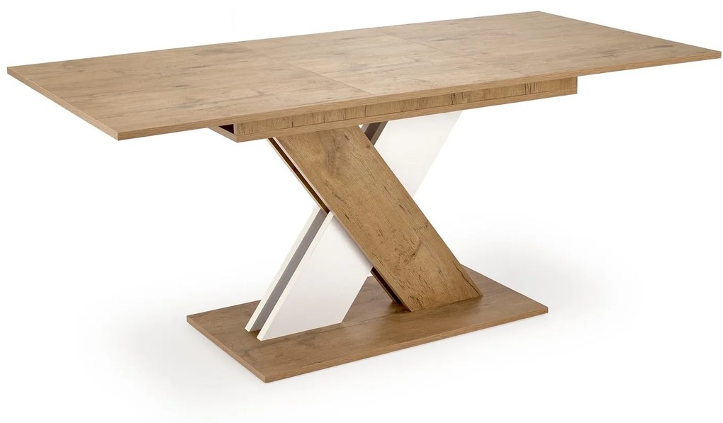 Jídelní rozkládací stůl XARELTO 130/175 cm dub lancelot/bílý