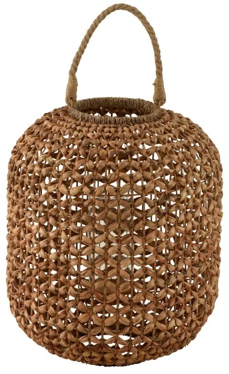 Veľká lampáš z vodného hyacintu Lena L - Ø 46,5 * 56 cm