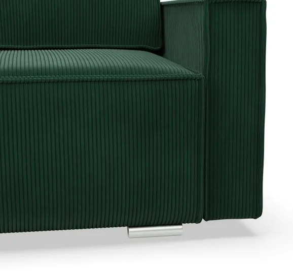 Trojmiestna rozkladacia sedačka NOTO fľaškovo zelená