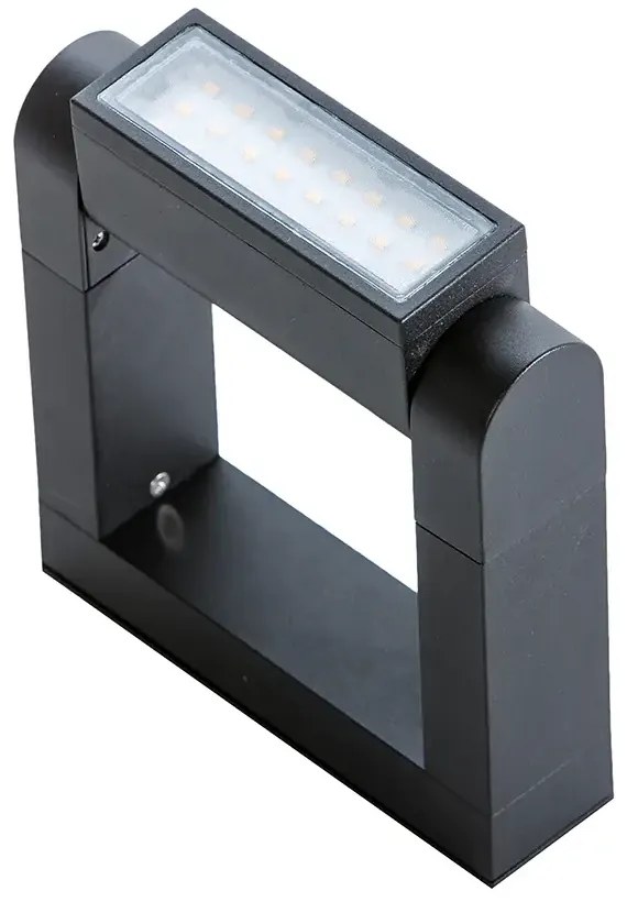LED vonkajšie nástenné osvetlenie Frame tmavá sivé