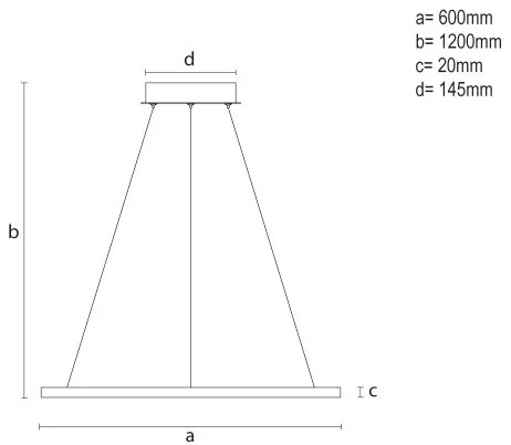 Stmievateľný LED luster na lanku LED/32W/230V 3000-6500K pr. 60 cm + DO