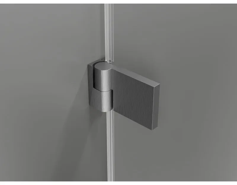 Mexen Lunar-B Duo výklopný sprchový kút 95 x 95 cm, číre sklo, brúsený grafit, 832-095L-095P-66-00