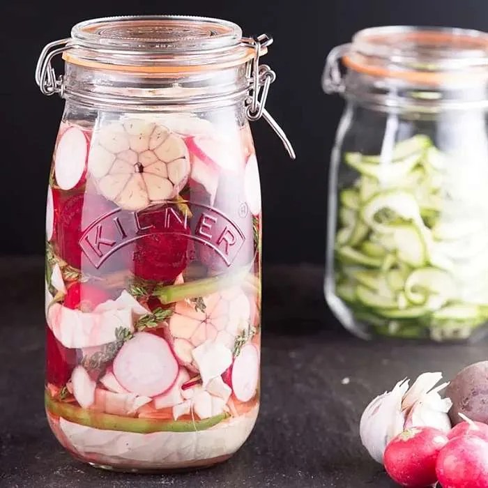 Kilner ROUND JAR poháre s klipom 1,5 l