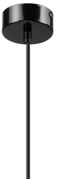 Luster na lanku SIMON 1xE27/60W/230V čierna/buk