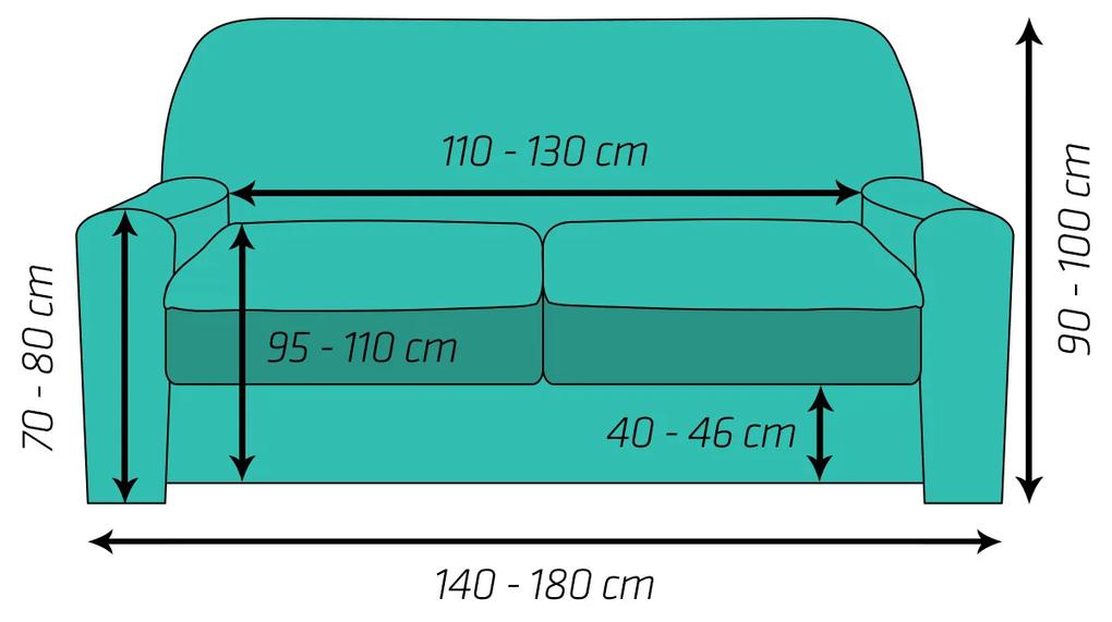 4Home Multielastický poťah na dvojkreslo Comfort hnedá, 140 - 180 cm