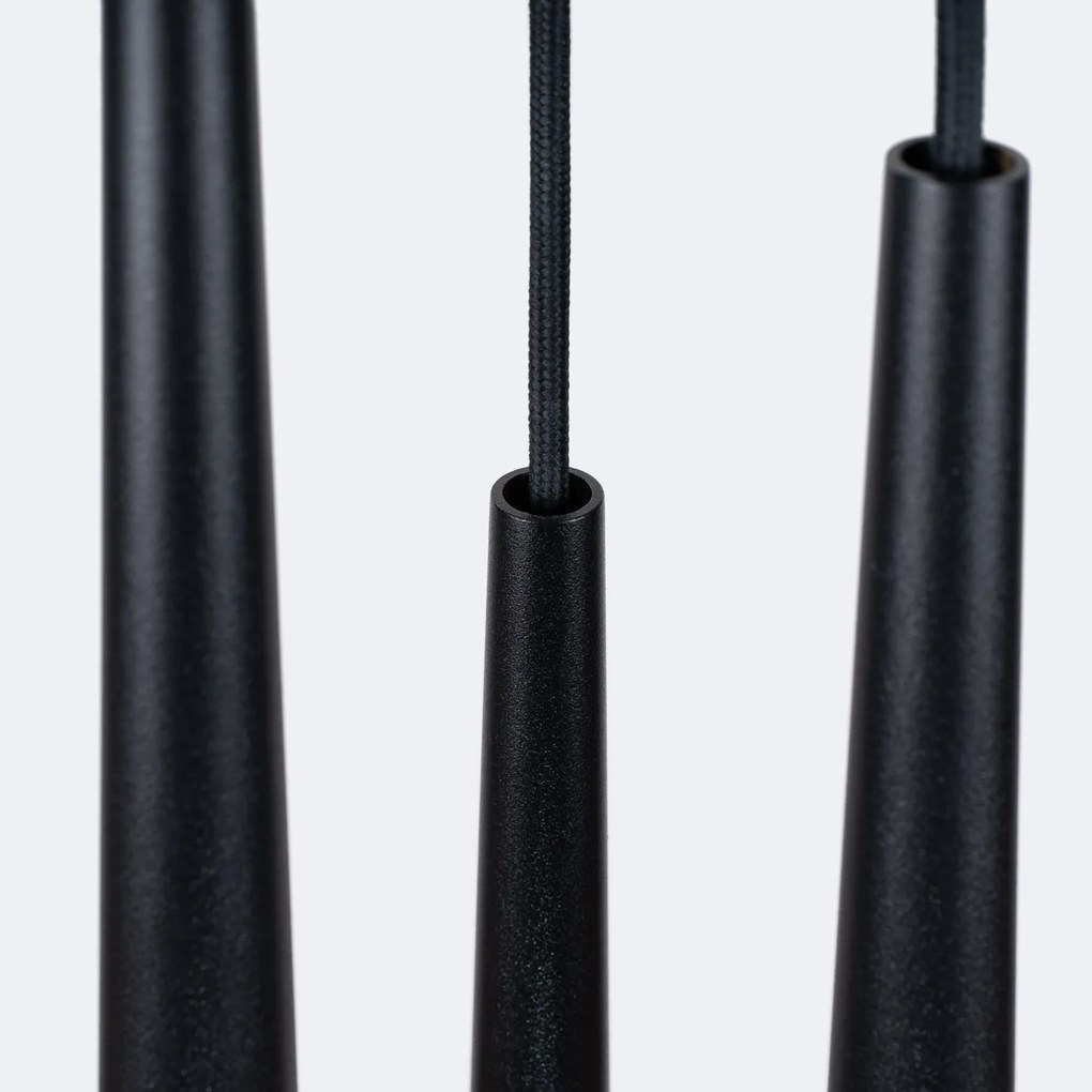 Závesné svietidlo Bliss, 3x čierne kovové tienidlo, o