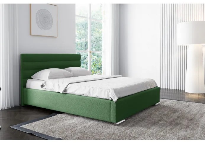 Elegantná čalúnená posteľ Leis 200x200, zelená