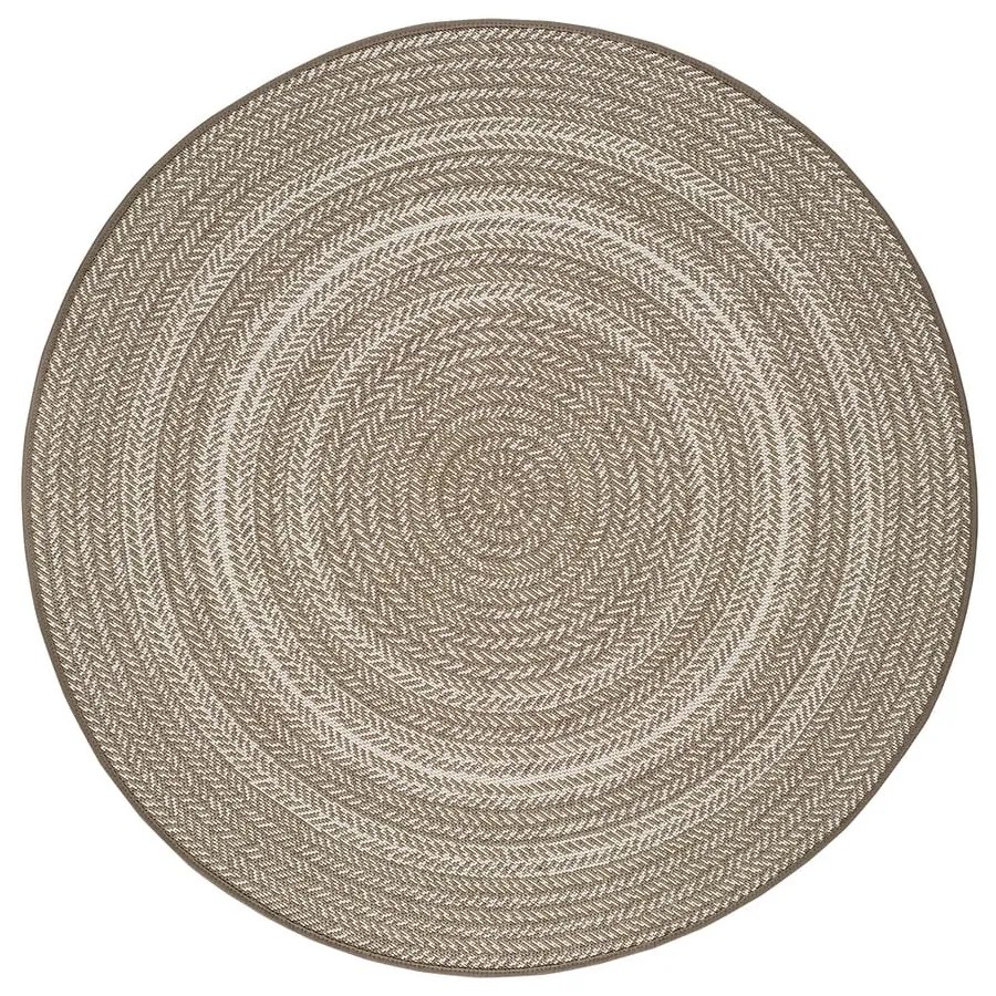 Béžový vonkajší koberec Universal Silvana Rutto, ⌀ 120 cm