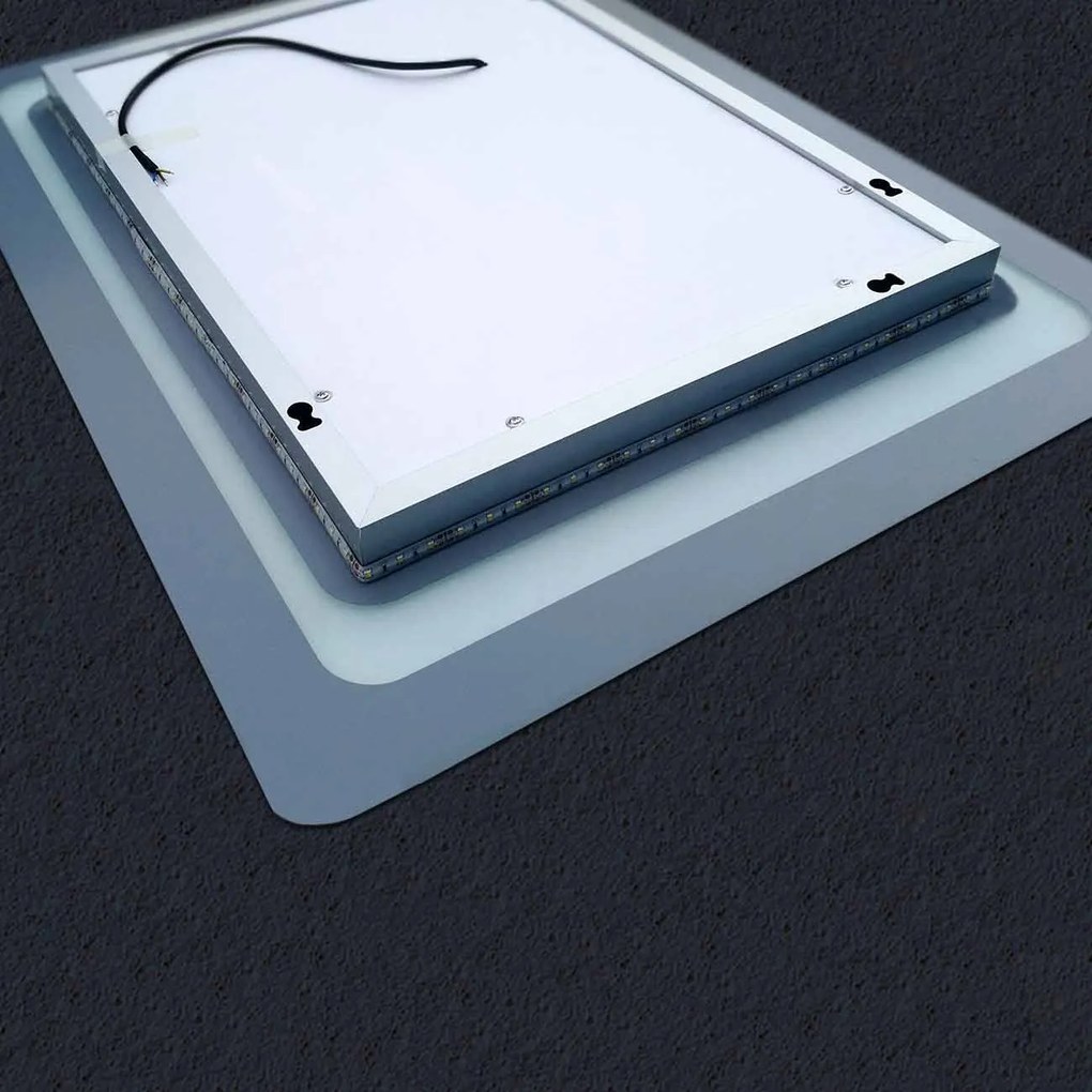D‘Eluxe - LED ZRKADLÁ - Zrkadlo s LED osvetlením SINGLE TOUCH PS33K 0-100cm LED zrkadlo dotykové 5 studená biela nástenná 80 60 80x60