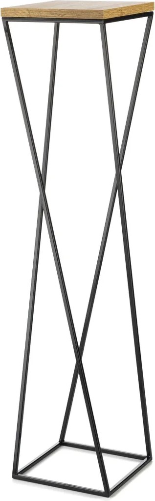 STOJAN NA KVETINÁČ LOFT7 100X24X24 CM ČIERNA/HNEDÁ