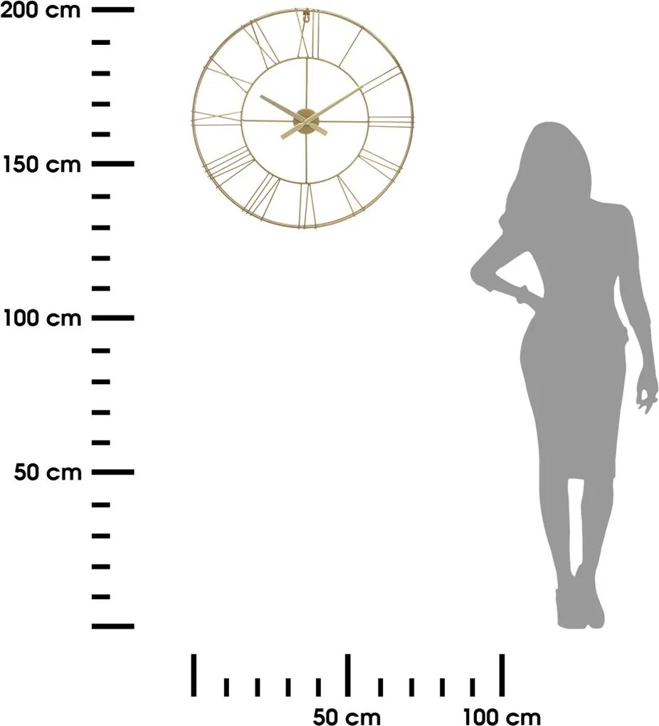 Nástenné hodiny Cason, zlatá