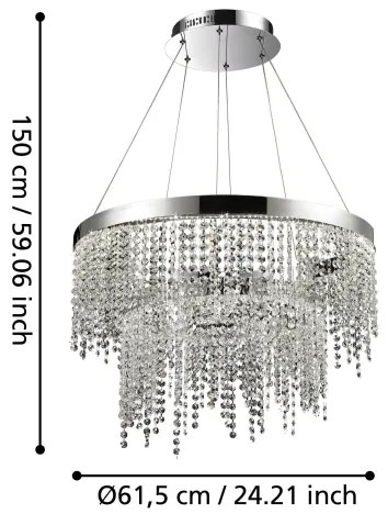 Eglo 39281 - LED Stmievateľný luster na lanku ANTELAO LED/45W/230V