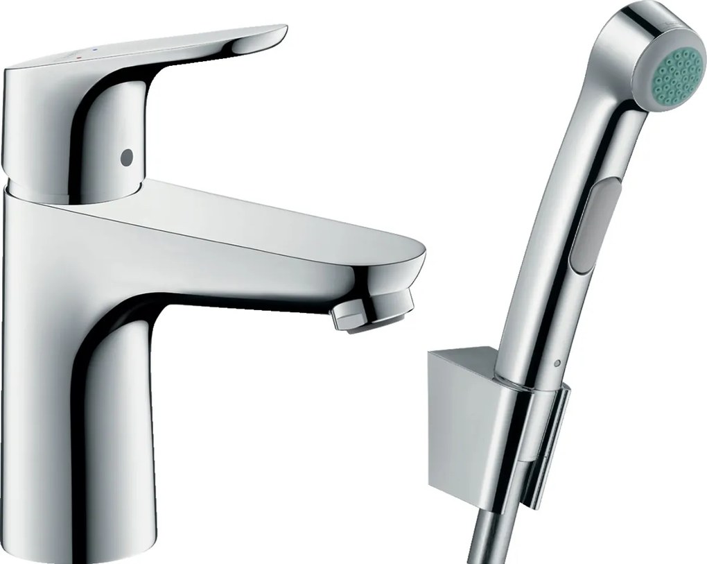 Hansgrohe Focus umývadlová batéria s bidetovou spŕškou stojanková chrómová 31927000